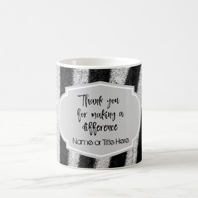 Mug Zebra Print : Merci pour faire la différence (Centre)