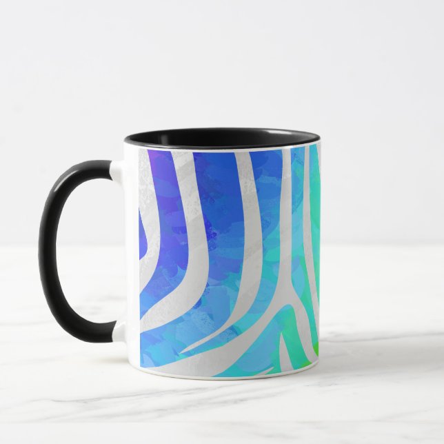 Mug Zebra Rainbow et White Print (Gauche)