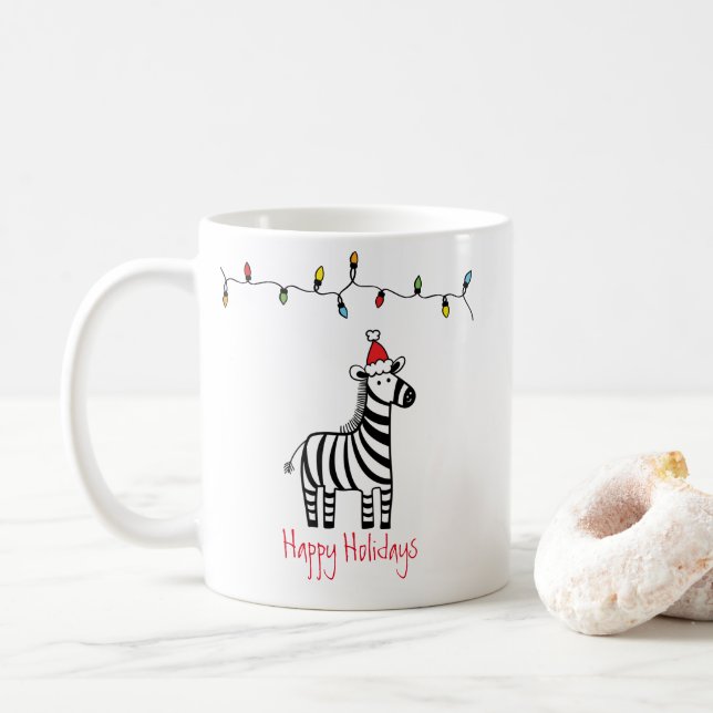 Mug Zèbre de Noël fantastique (Avec donut)