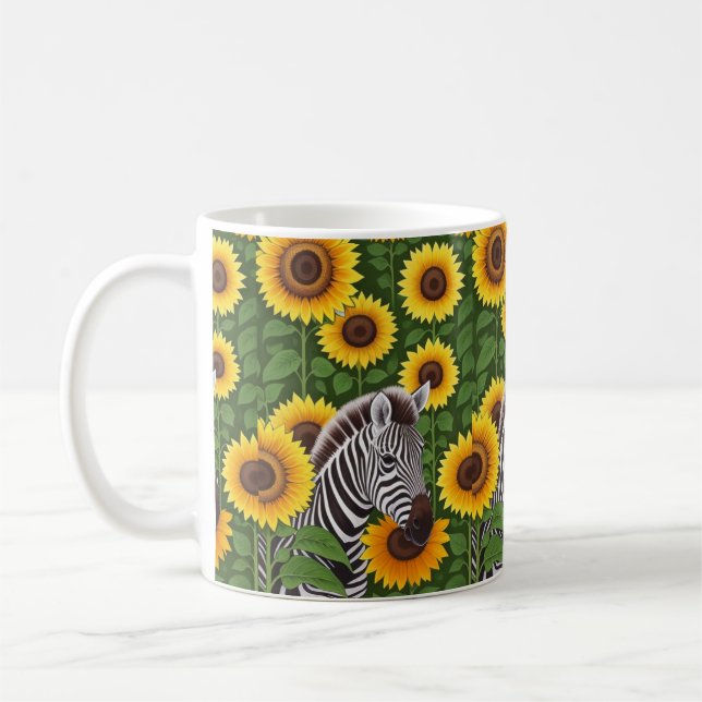 Mug Zèbre Et Tournesols (Gauche)