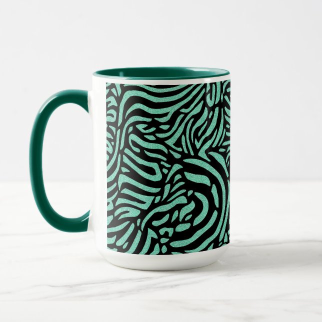 Mug Zèbre Turquoise Vert (Gauche)