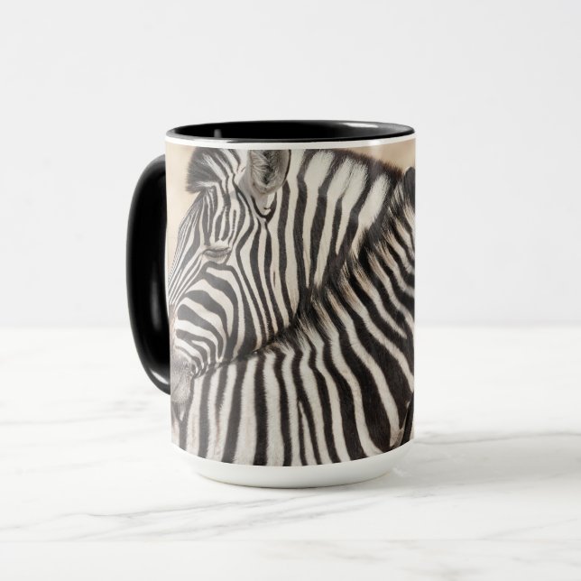 Mug Zèbres de Burchell se faisant des grattements de c (Devant gauche)
