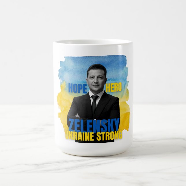 Mug Zelensky Hope Héros Ukraine forte (Centre)