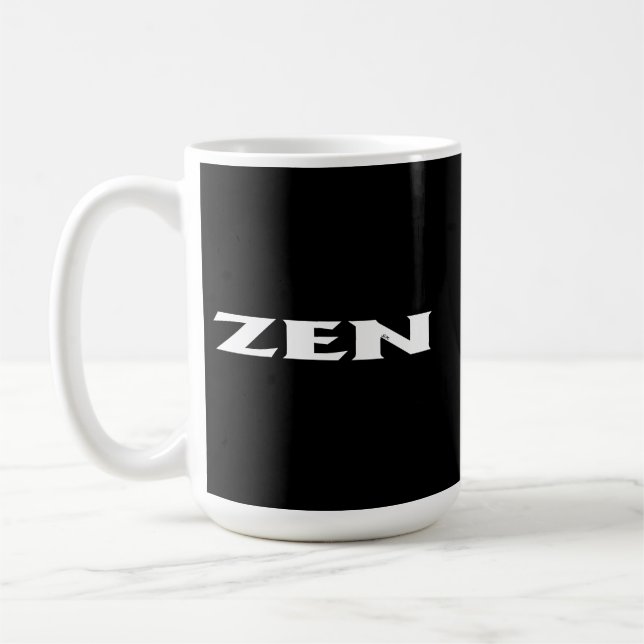 Mug Zen blanc muqueuse noire (Gauche)