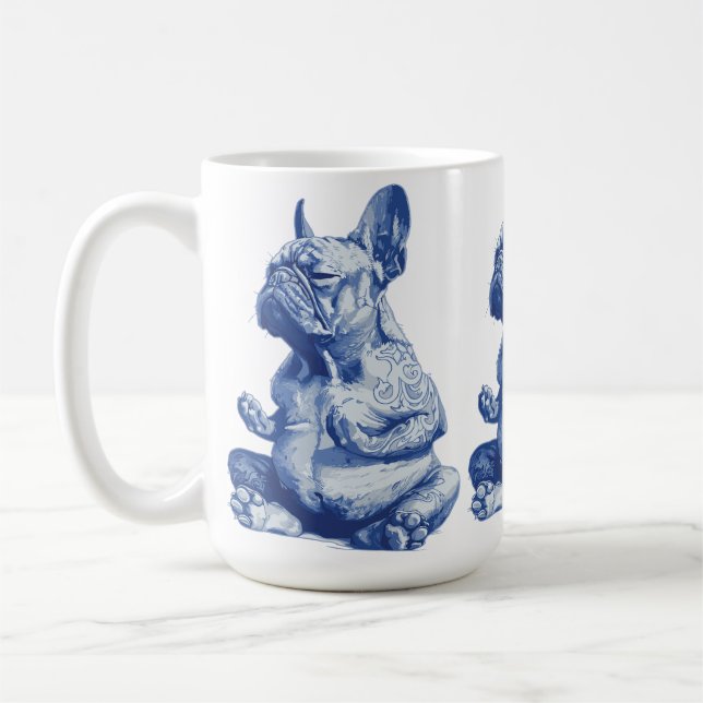 Mug Zen Bulldog dans la méditation Pot-Art (Gauche)