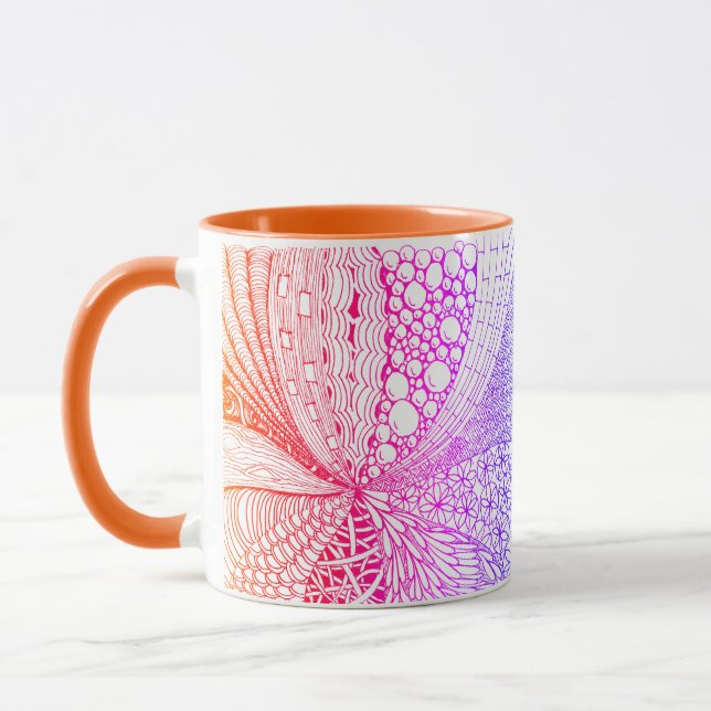 Mug Zentangle multicolore (Gauche)