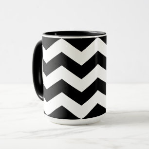 Mug Zigzag Chevron Noir Et Blanc