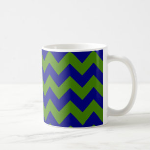 Mug Zigzag vert et bleu marine