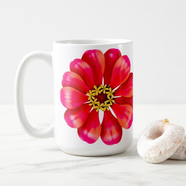 Mug Zinnia rose (Avec donut)