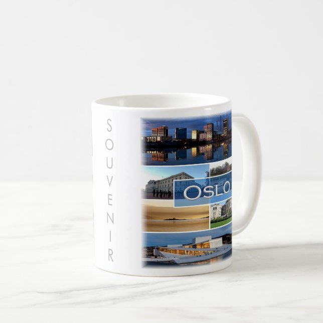 Mug zNO006 OSLO, Norvège, Europe, (Devant droit)