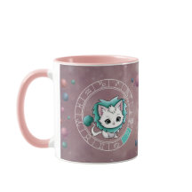 Zodiac Leo Cute Chat Roue Planète Astrologie