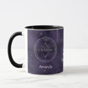 Mug Zodiac Sagittarius Aquarelle Boue personnalisable