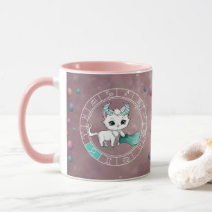 Mug Zodiac Taurus Cute Chat Roue Planète Astrologie