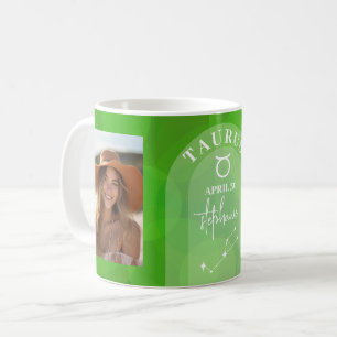 Mug Zodiac Taurus Personnalisé Anniversaire Photo Astr