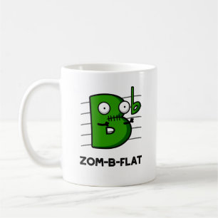 Mug Zom-B-Flat Drôle Halloween Zombie Musique Pun