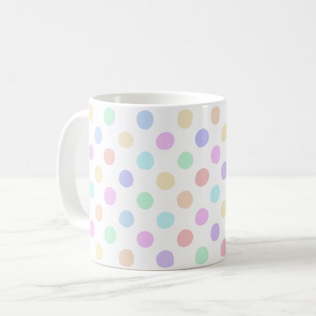 Mug Zones multicolores sur blanc (Devant gauche)