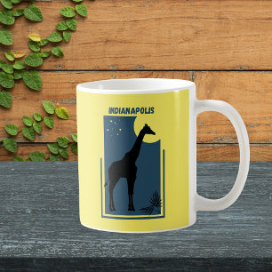 Mug Zoo Indianapolis Indiana Vintage Giraffe