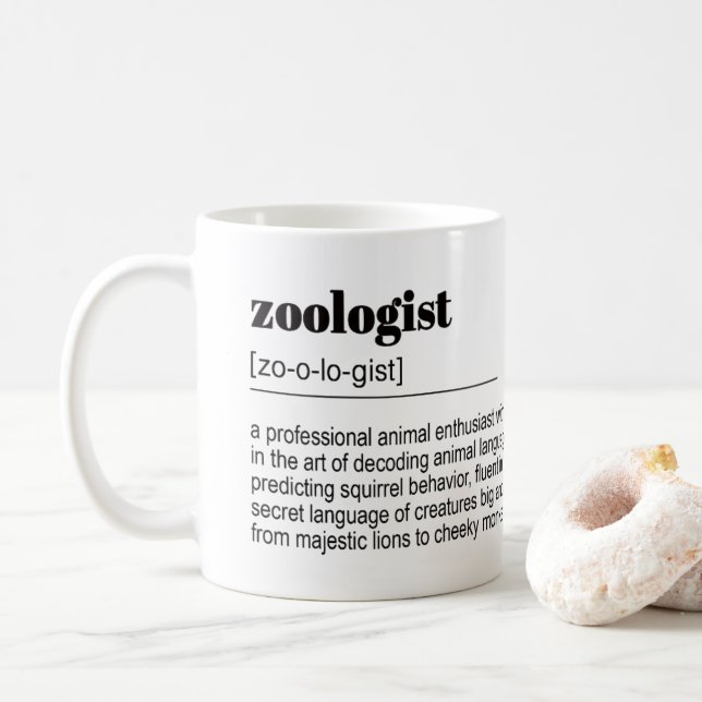 Mug Zoologiste Définition, Affiche de dictionnaire, Ci (Avec donut)