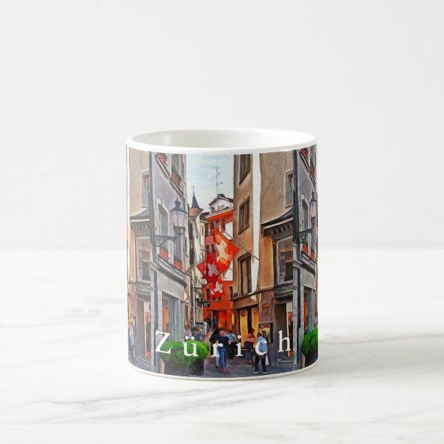 Mug Zurich. La grandeur des drapeaux de la Suisse (Centre)
