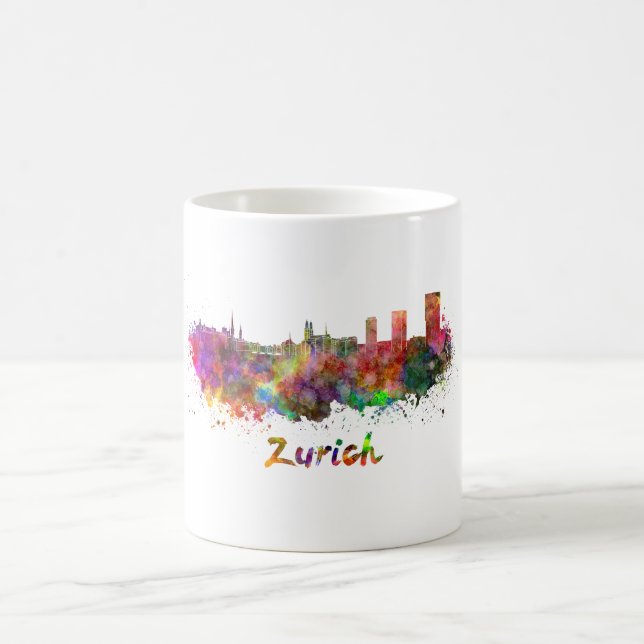 Mug Zurich skyline in watercolor (Centre)
