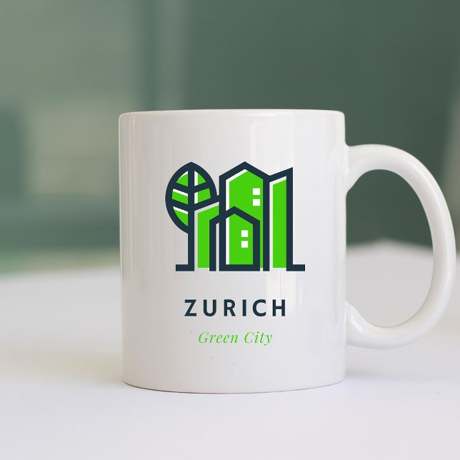 Mug Zurich Suisse Ville verte durable (Créateur téléchargé)