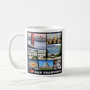 Mug zUS067 SAN FRANCISCO I Love, Mosaic,