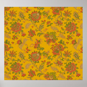 Mughal Art Motive und grenzt an textilen digitalen Poster