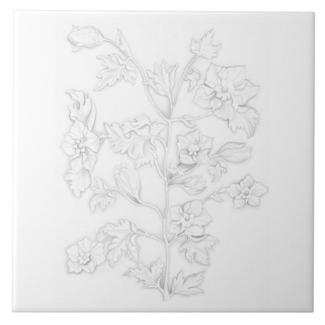 Mughal Design on a Ceramic Tile Fliese (Vorderseite)