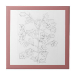 Mughal Design on a Ceramic Tile (R) Fliese