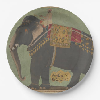 Mughal Elephant Paper Plate Pappteller