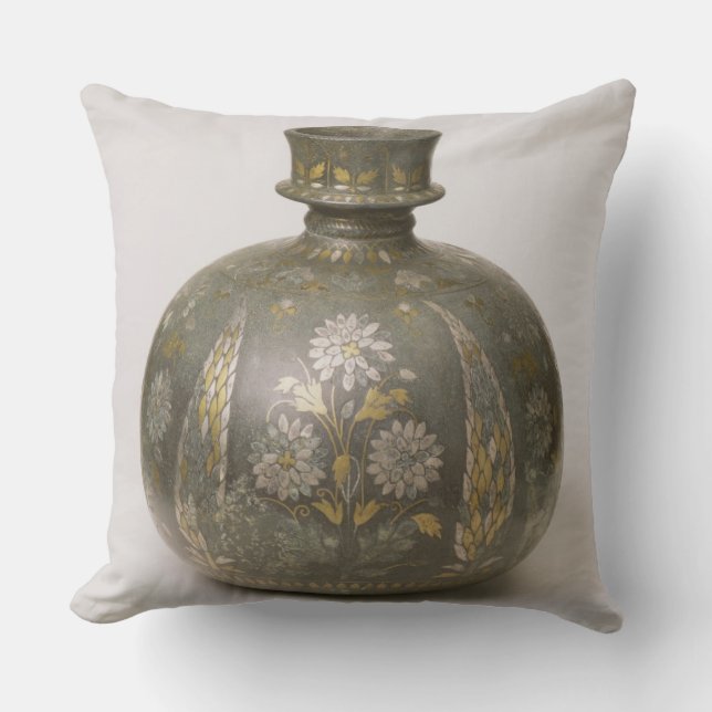 Mughal Flasche (Metallverarbeitung) Kissen (Vorderseite)