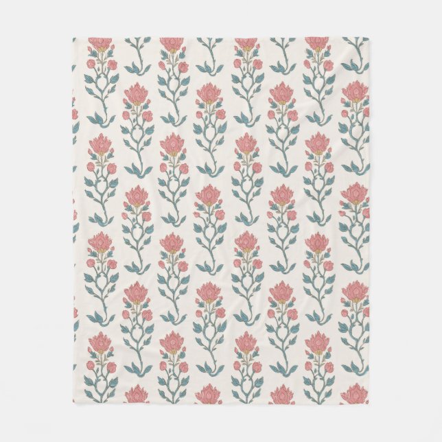 Mughal Floral Butta Fleecedecke (Vorderseite)