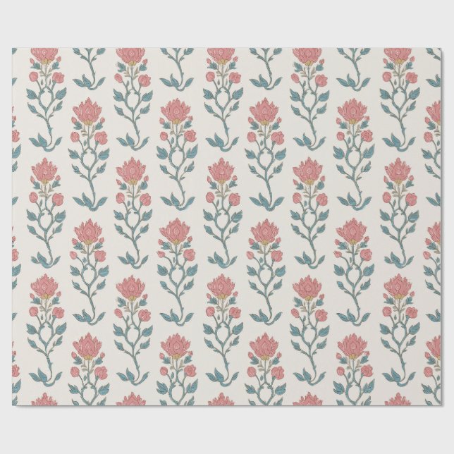 Mughal Floral Butta Geschenkpapier (Flach)