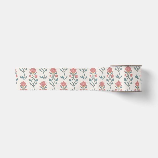 Mughal Floral Butta Satinband (Vorderseite)