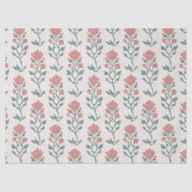 Mughal Floral Butta Seidenpapier (Vorderseite)