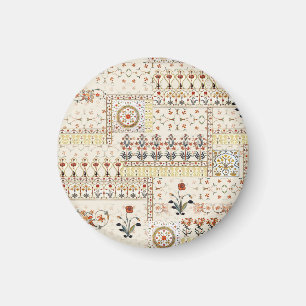 Mughal Floral Paisley: Ethnic Digital Elegance. Magnet