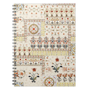 Mughal Floral Paisley: Ethnic Digital Elegance. Notizblock