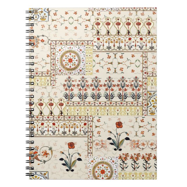 Mughal Floral Paisley: Ethnic Digital Elegance. Notizblock (Vorderseite)