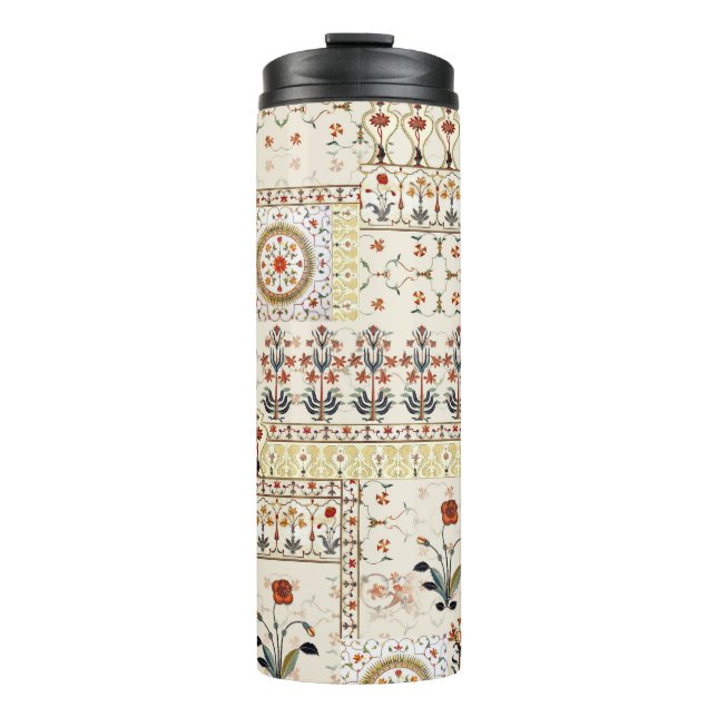 Mughal Floral Paisley: Ethnic Digital Elegance. Thermosbecher (Vorderseite)