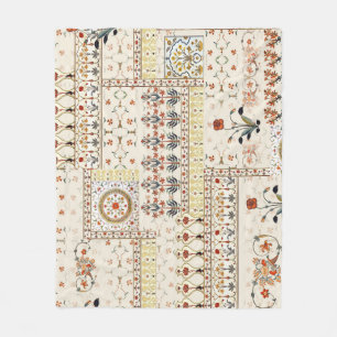 Mughal Floral Paisley: Ethnische digitale Eleganz. Fleecedecke