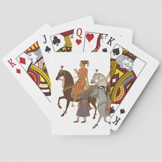 Mughal Maharaja auf Horseback Playing Cards, Indie Spielkarten (Rückseite)