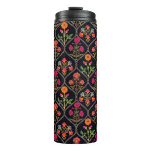 Mughal-Motiv Kani-Look-Verzierungsmuster mehrfarbi Thermosbecher