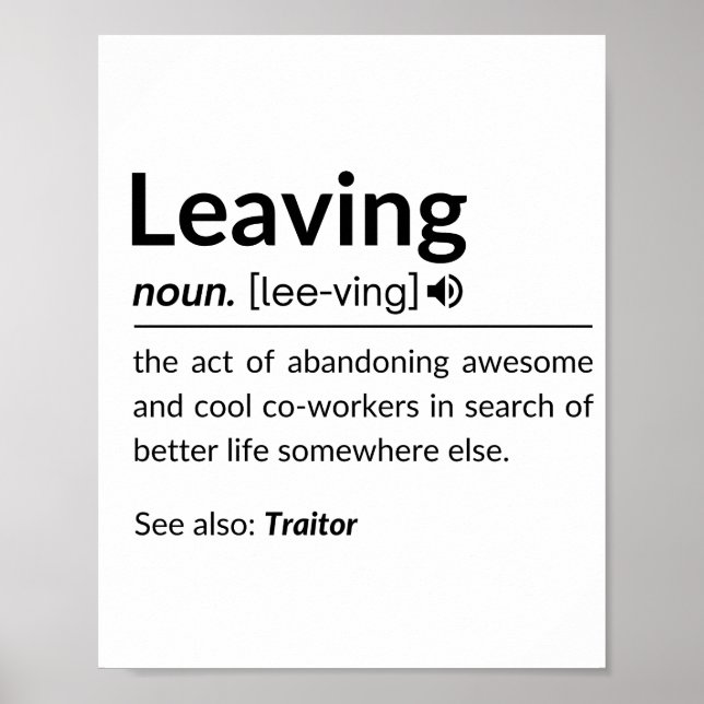 Muglustiger Mitarbeiter, der die Tasse verlasse Poster (Vorne)