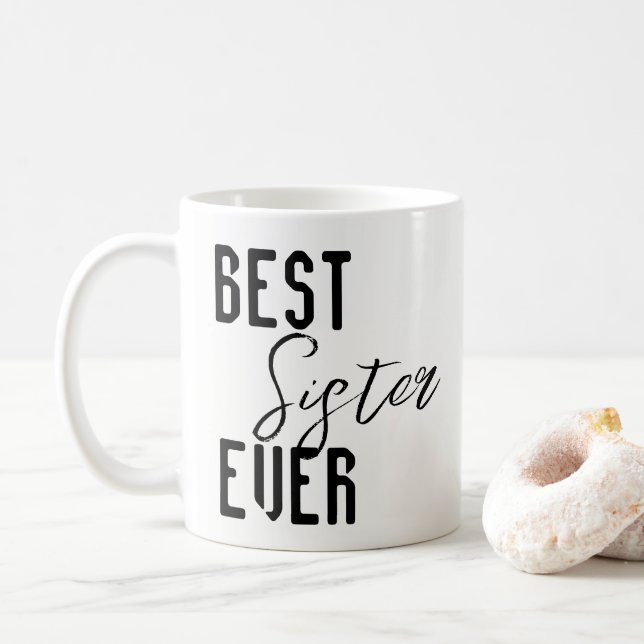 Mugs Beste Schwester überhaupt Kaffeetasse (Mit Donut)
