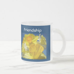 Mugs cadeau d'amitié Fleurs de jonquille jaunes Bl
