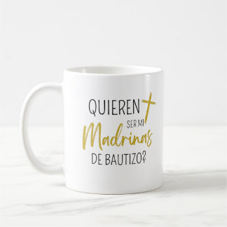 Mugs de café de Madrina 2023, Quieres Ser Mi Madri