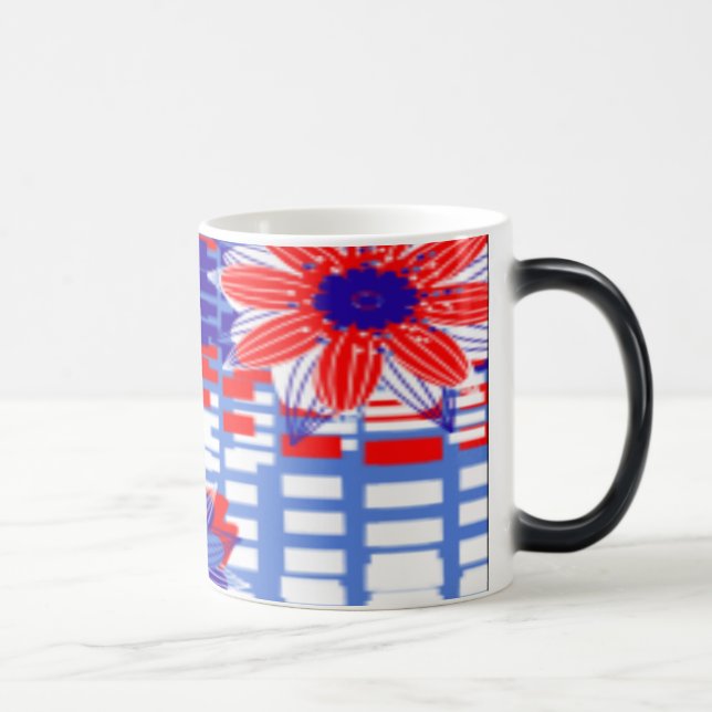 Mugs de café rouge, blanc, bleu - 4 juillet - Cade (Droite)