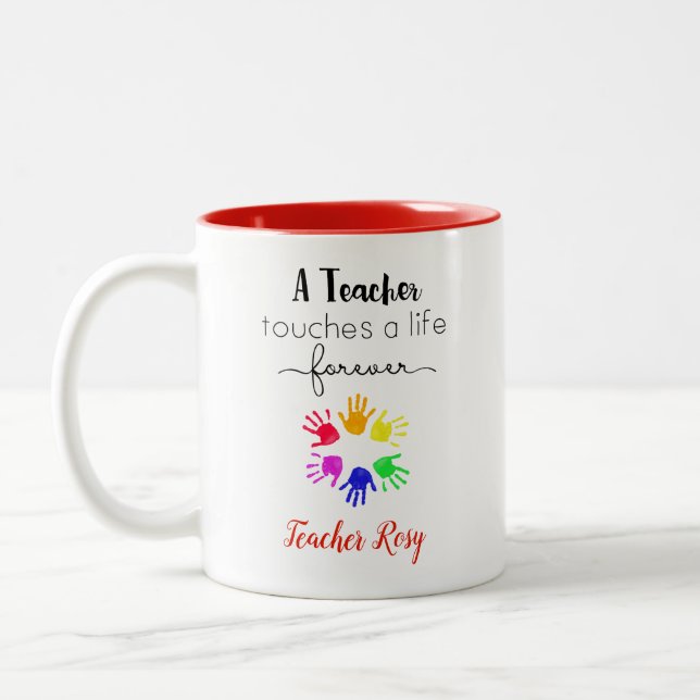 Mugs de l'enseignant - Touche une vie pour toujour (Gauche)
