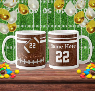 Mugs de l'équipe de football personnalisée NOM et