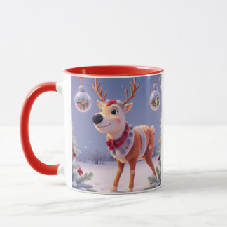 Mugs de Noël rouge - hiver énigmatique
